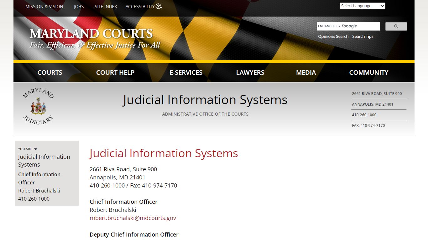 Judicial Information Systems | Maryland Courts